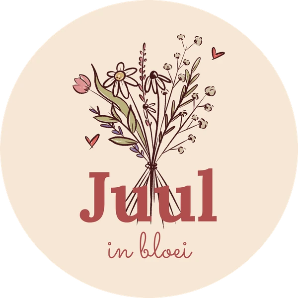 Logo Juul in bloei: getekend boeket veldbloemen